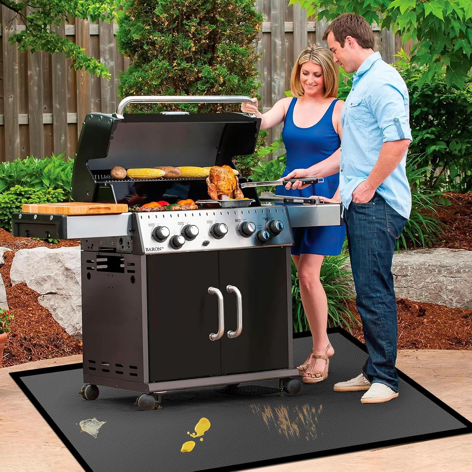 Alfombrilla para Parrilla Youlvy 91 x 76 cm Resistente al Fuego