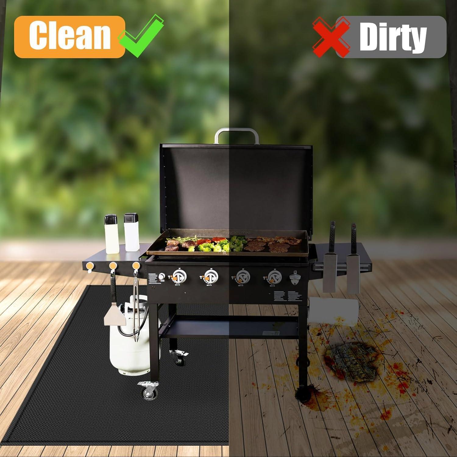 Alfombrilla para Parrilla Youlvy 91 x 76 cm Resistente al Fuego