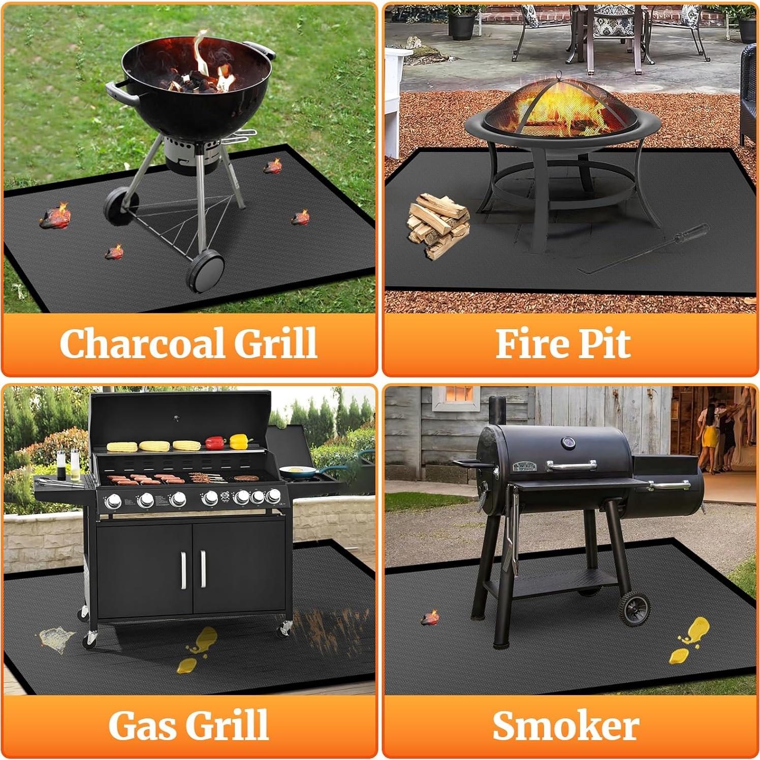 Alfombrilla para Parrilla Youlvy 91 x 76 cm Resistente al Fuego