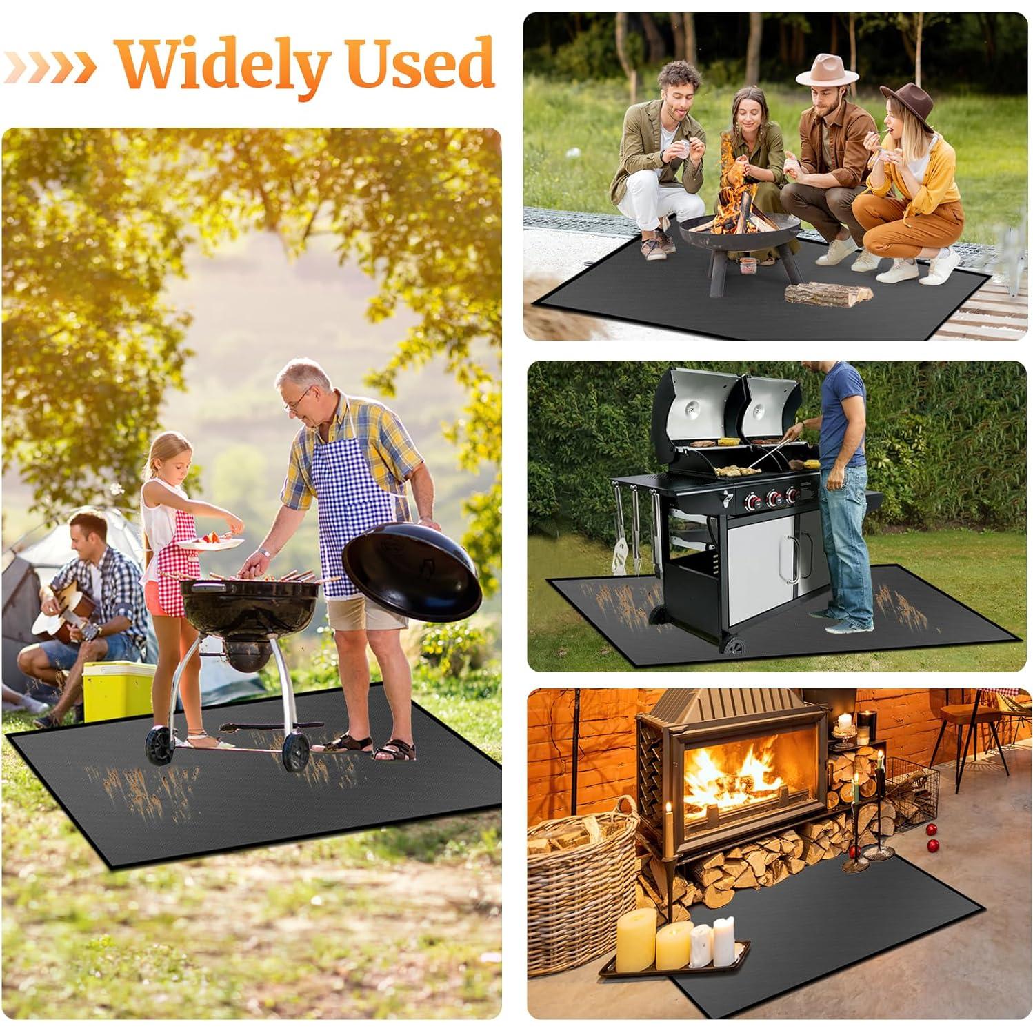 Alfombrilla para Parrilla Youlvy 91 x 76 cm Resistente al Fuego