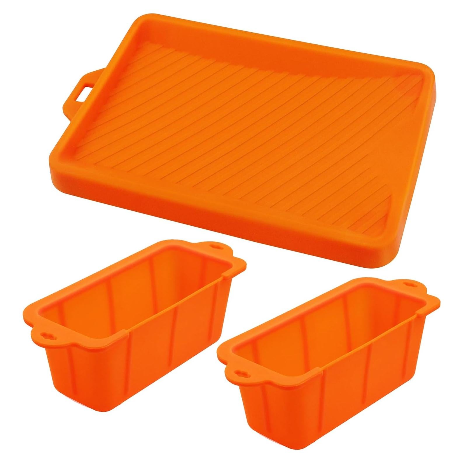 Forros de Taza de Grasa y Tapete para Espátula RXSIAT Naranja