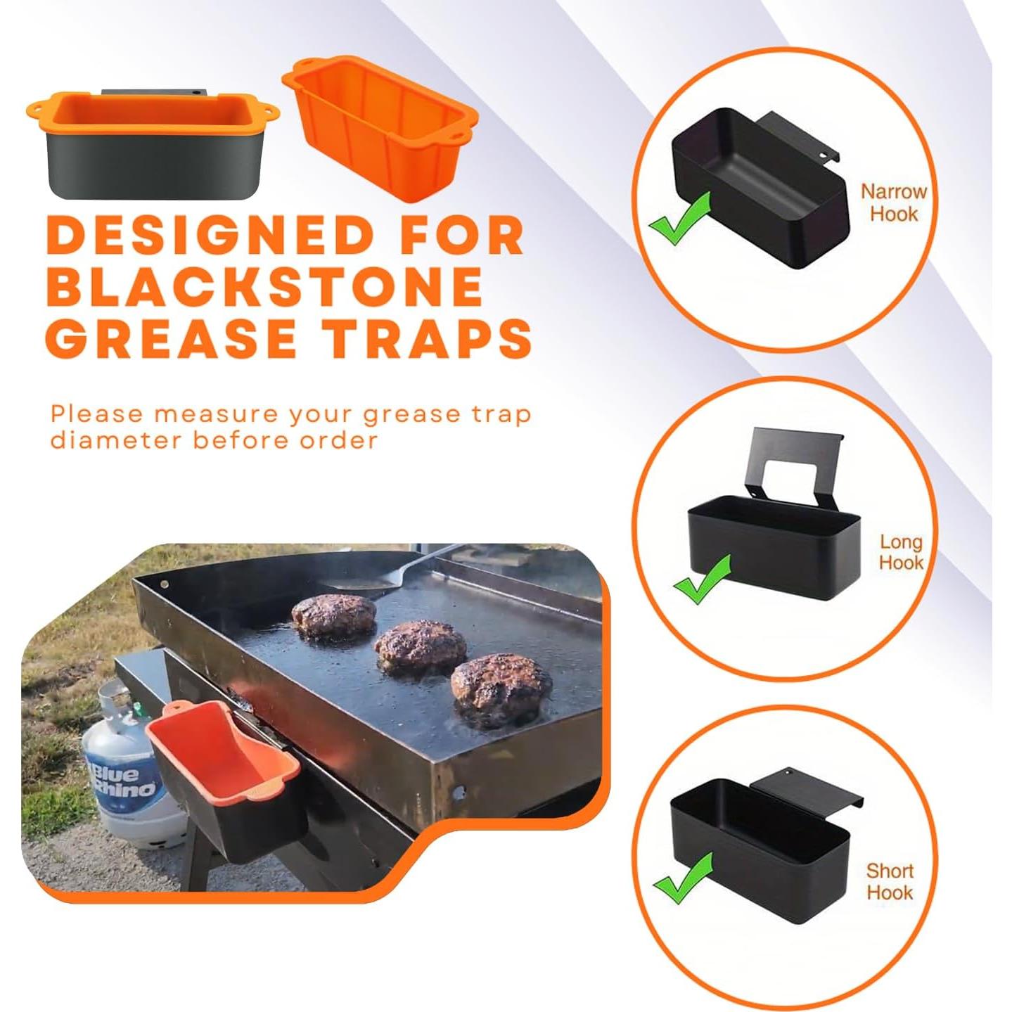 Forros de Taza de Grasa y Tapete para Espátula RXSIAT Naranja