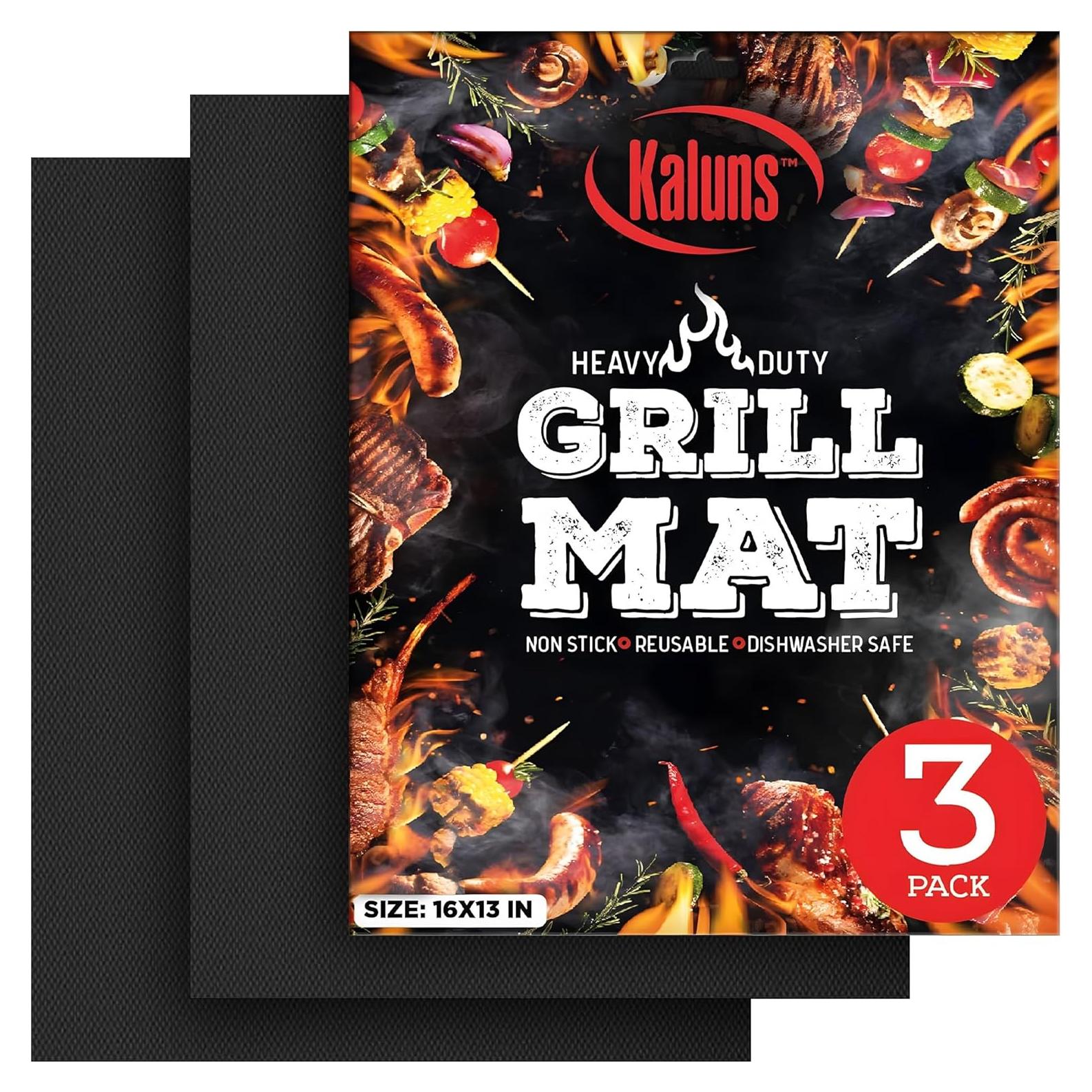 Mats de Parrilla Kaluns Antiadherentes Reutilizables Set 3 Pzas