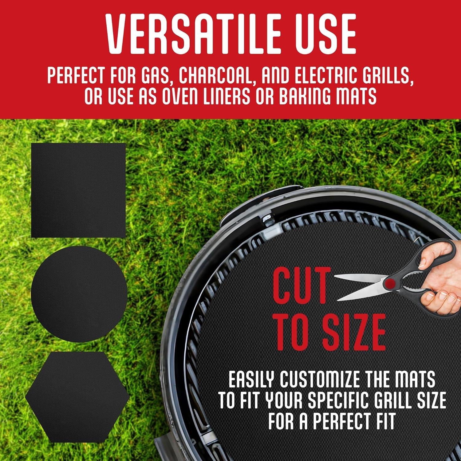 Mats de Parrilla Kaluns Antiadherentes Reutilizables Set 3 Pzas