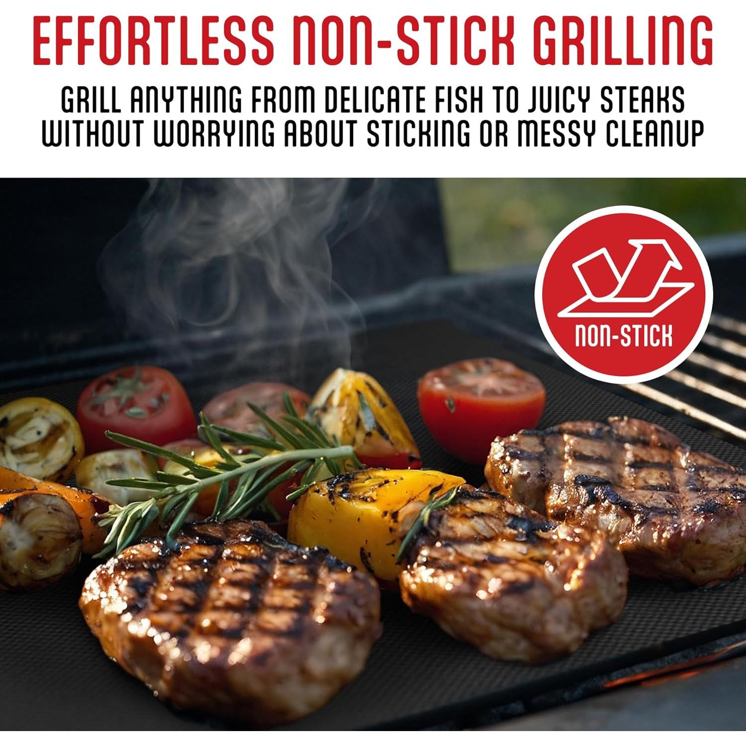 Mats de Parrilla Kaluns Antiadherentes Reutilizables Set 3 Pzas