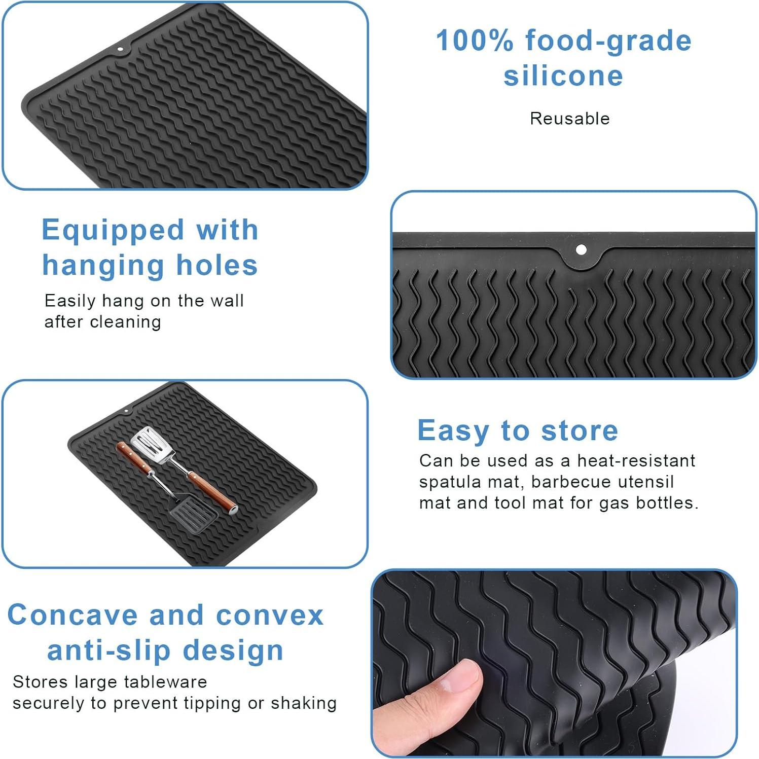 Alfombrilla de Silicona para Parrilla Blackstone 40x30cm Resistente al Calor