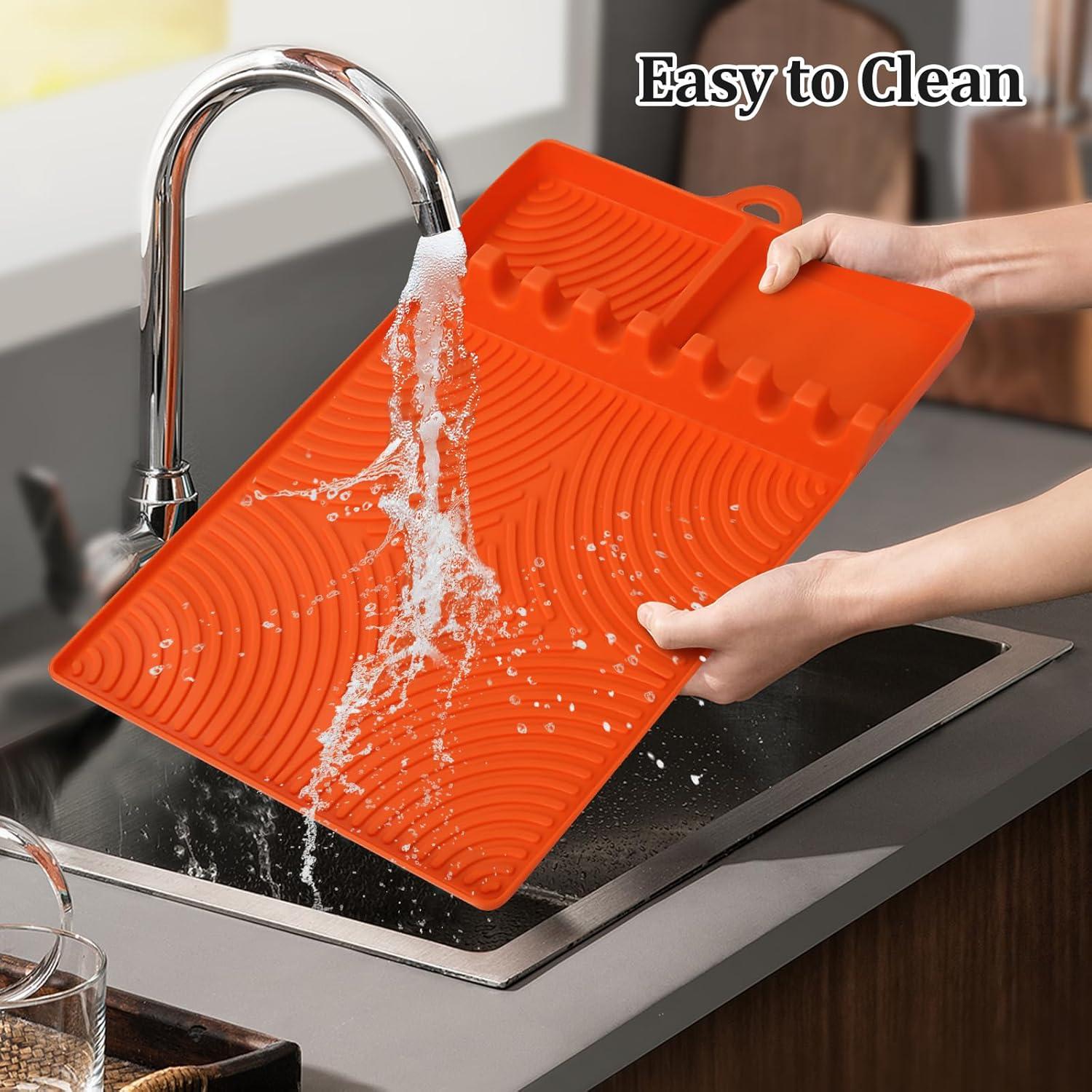 Alfombrilla de Silicona Naranja Muhotgs para Parrilla 28.4x39.9 cm