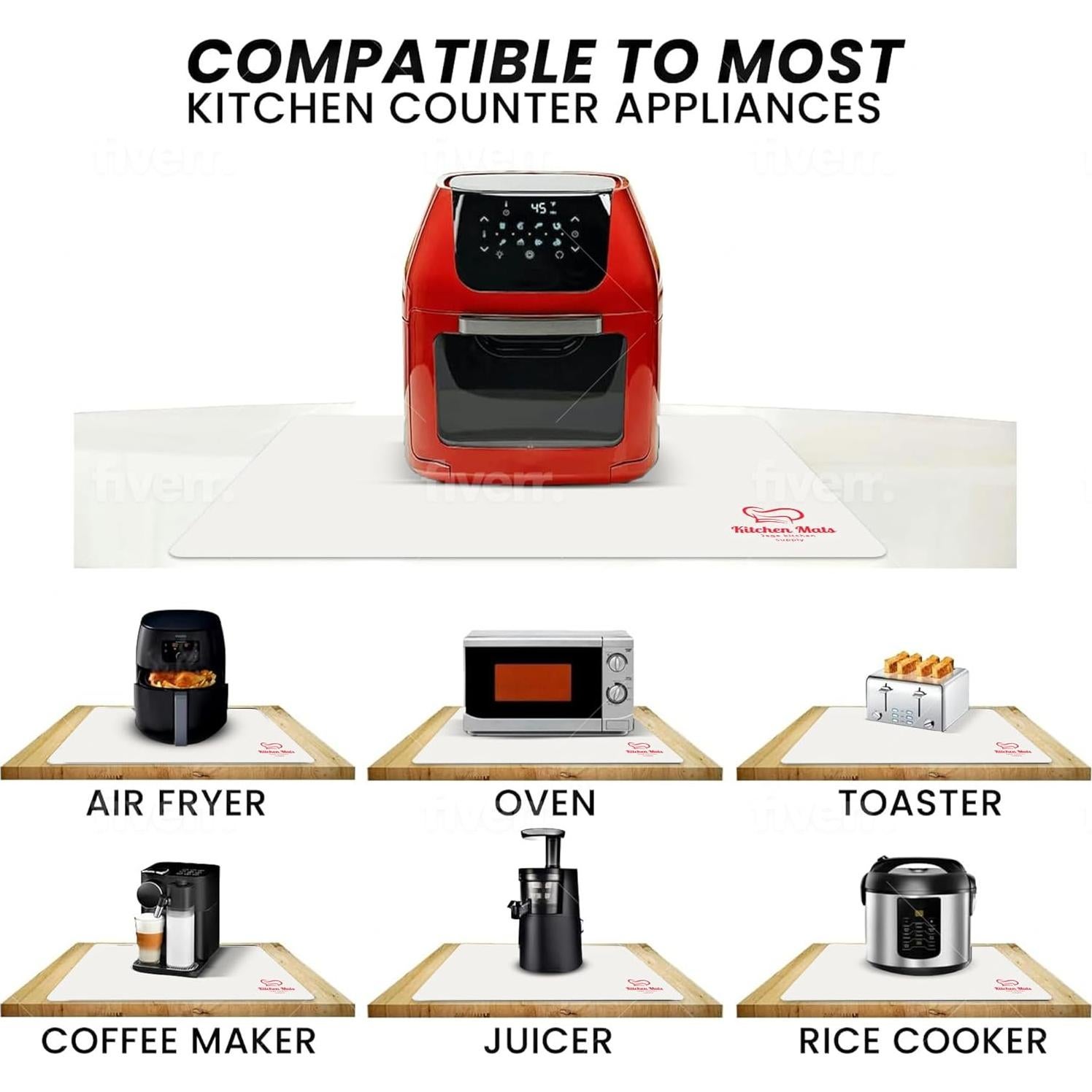 Alfombrilla Protectora de Silicona Jage Kitchen 58.4x38.1cm Blanca