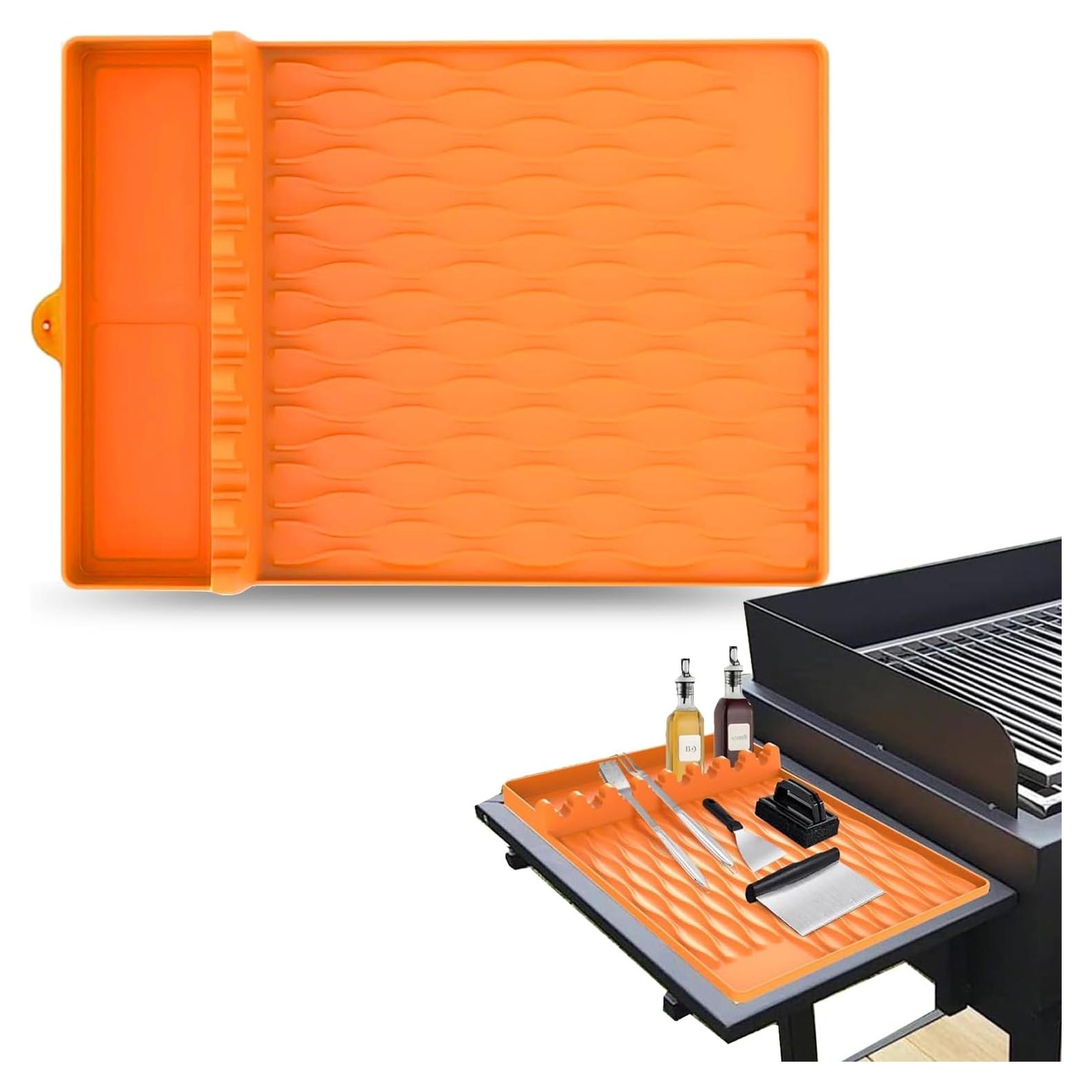 Alfombrilla de Silicona WAOUZN para Parrilla 40.6x29.2 cm Naranja