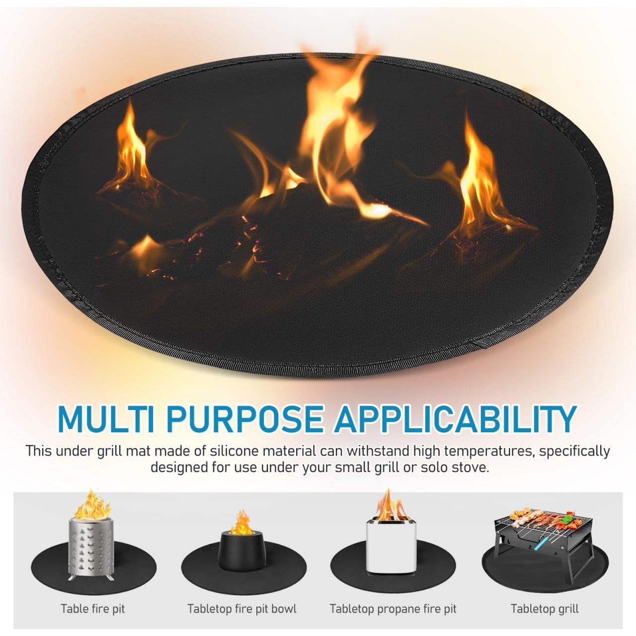 Tapete Redondo para Fogata SUPVOX 35.5cm Resistente al Calor