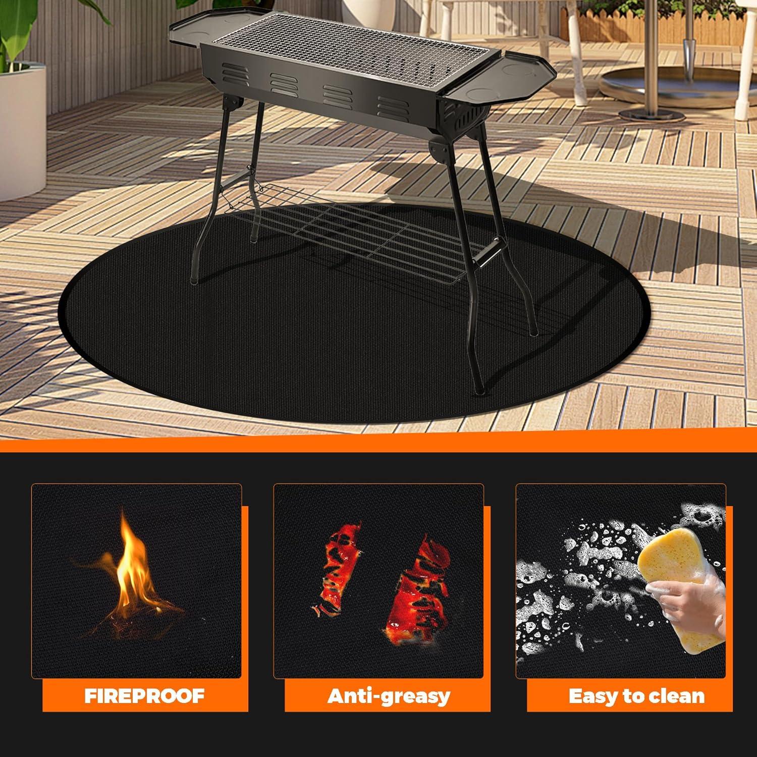 Mat de Fuego Redondo ZCHLPTZUP 40" (101.6 cm) Impermeable