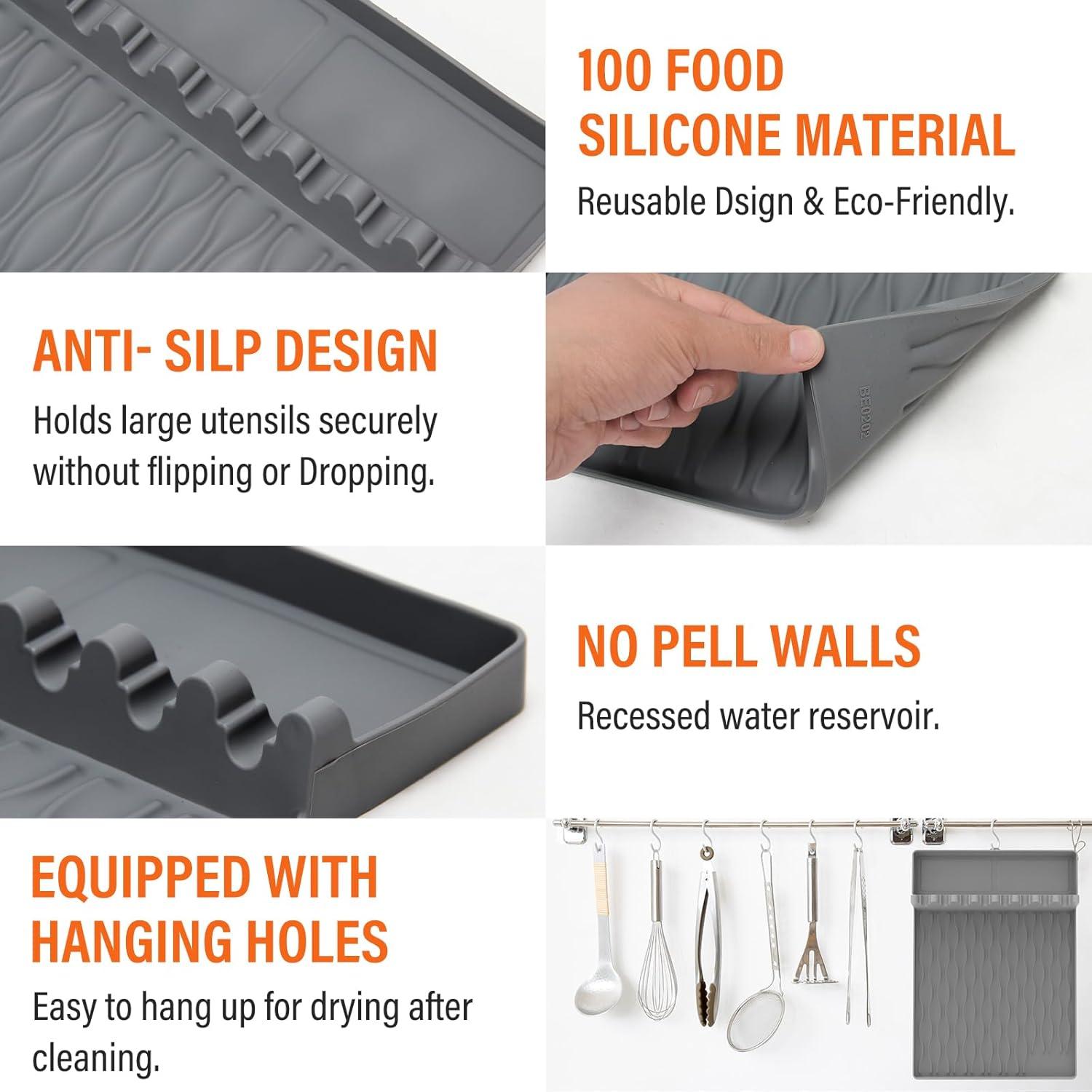 Alfombrilla de BBQ de Silicona DOVORSY 40.6x29.2cm Antideslizante