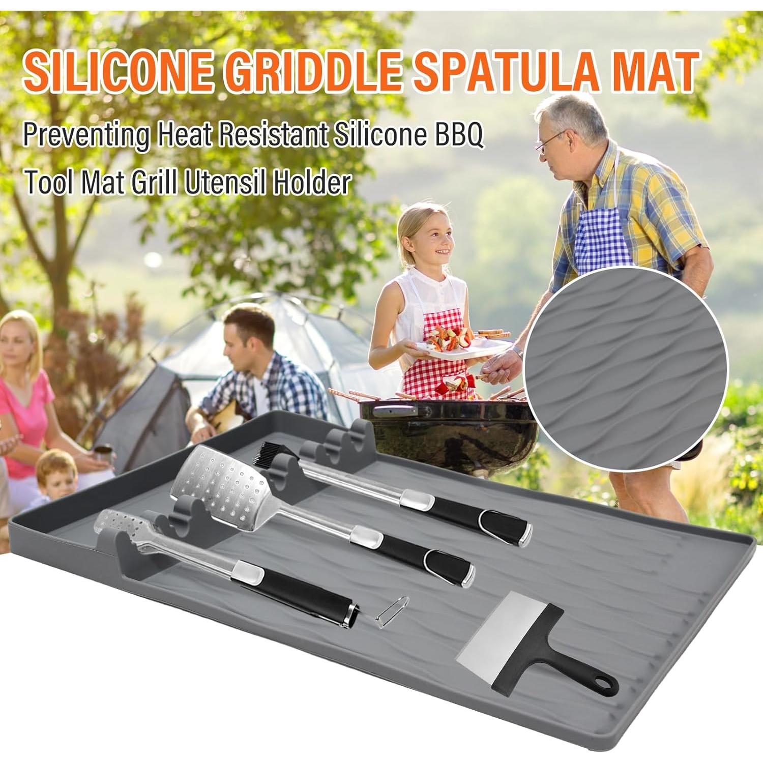 Alfombrilla de BBQ de Silicona DOVORSY 40.6x29.2cm Antideslizante