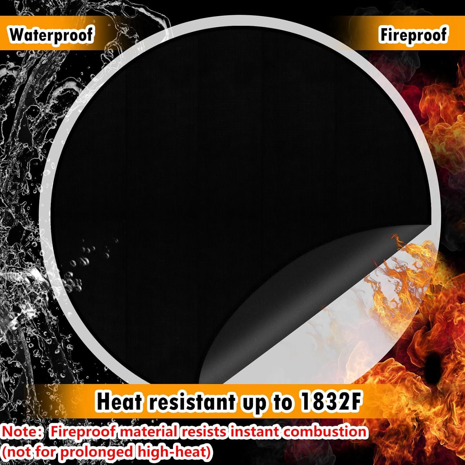 Mat de Fuego Redondo Svepndic 119 cm Resistente al Calor