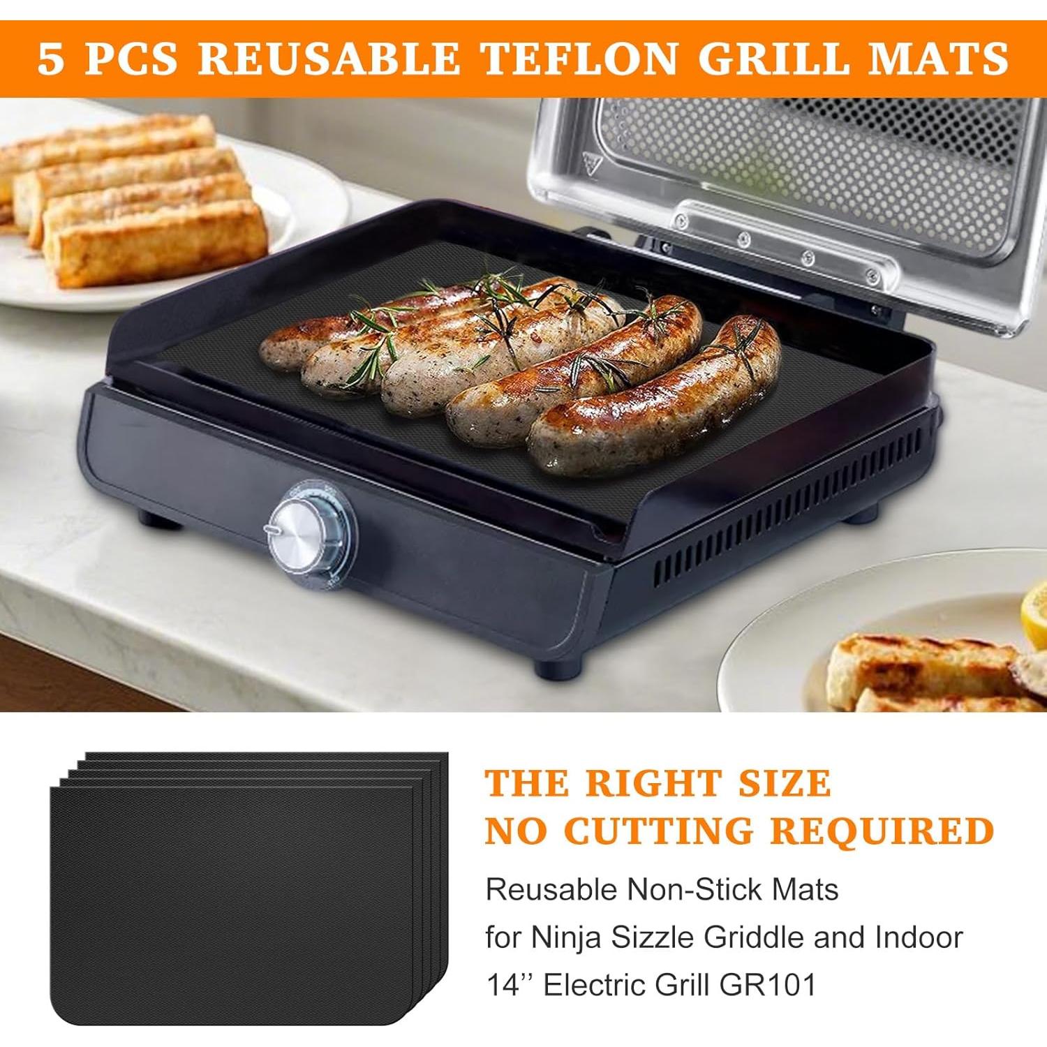 5 Alfombrillas Reutilizables Teflón Ninja Sizzle GR101 35.56 cm