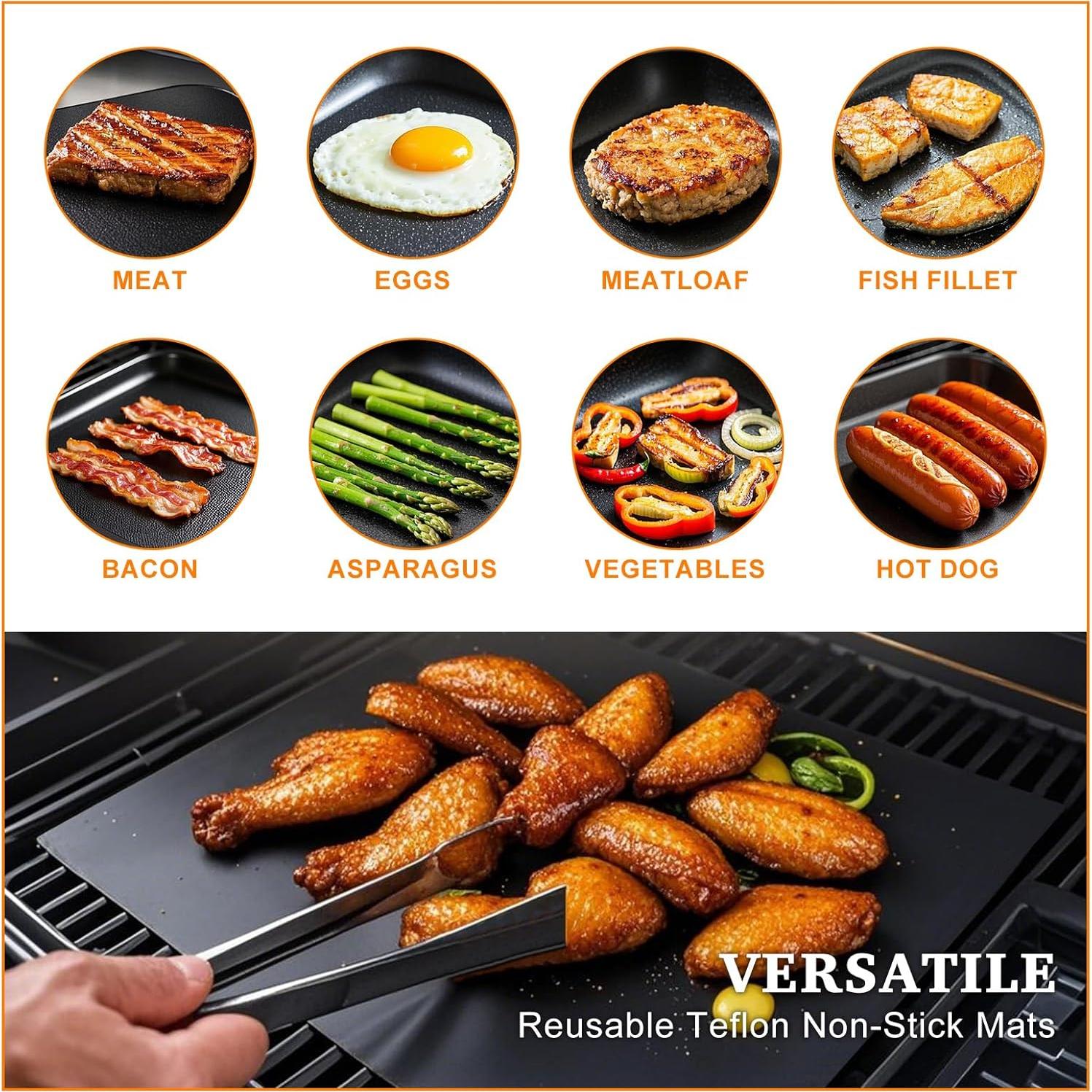 5 Alfombrillas Reutilizables Teflón Ninja Sizzle GR101 35.56 cm