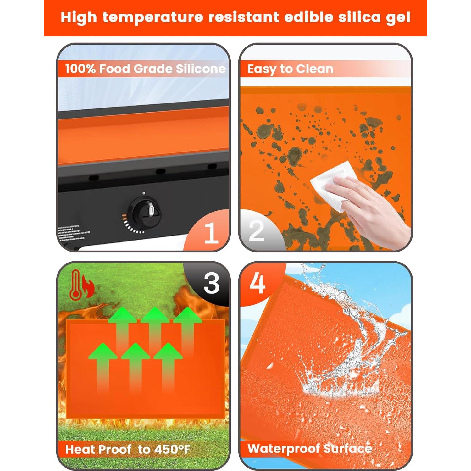 Cubierta de silicona 36" Blackstone + tapete 16" + forros