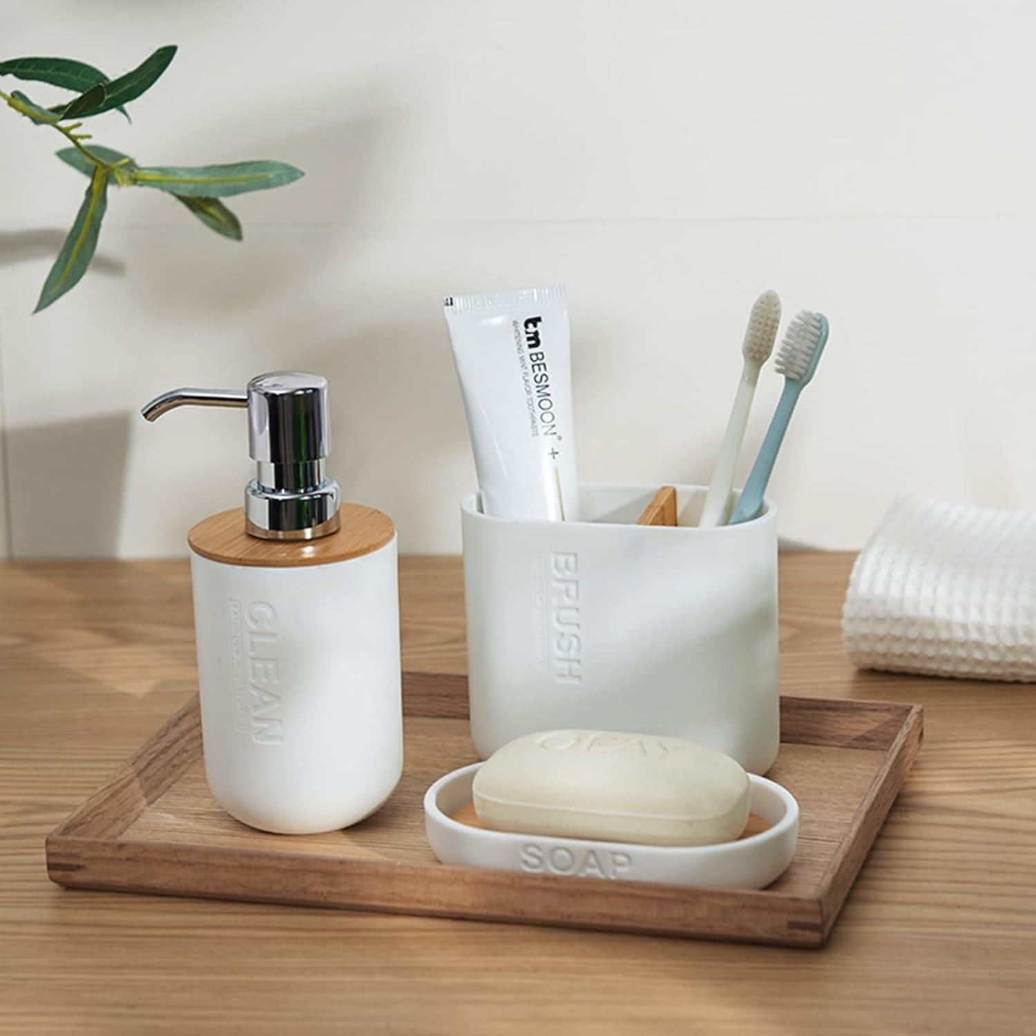 Soporte para Cepillos de Dientes Eléctricos Rejomiik Blanco Mate - 2 Paquetes