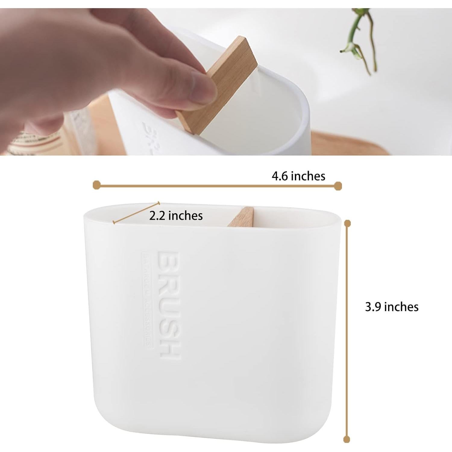 Soporte para Cepillos de Dientes Eléctricos Rejomiik Blanco Mate - 2 Paquetes