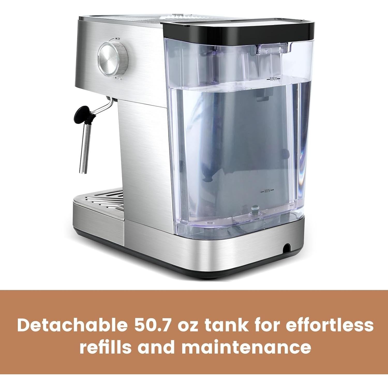 Máquina de Espresso Gevi ECM-8503UL 20 Bar con Espumador