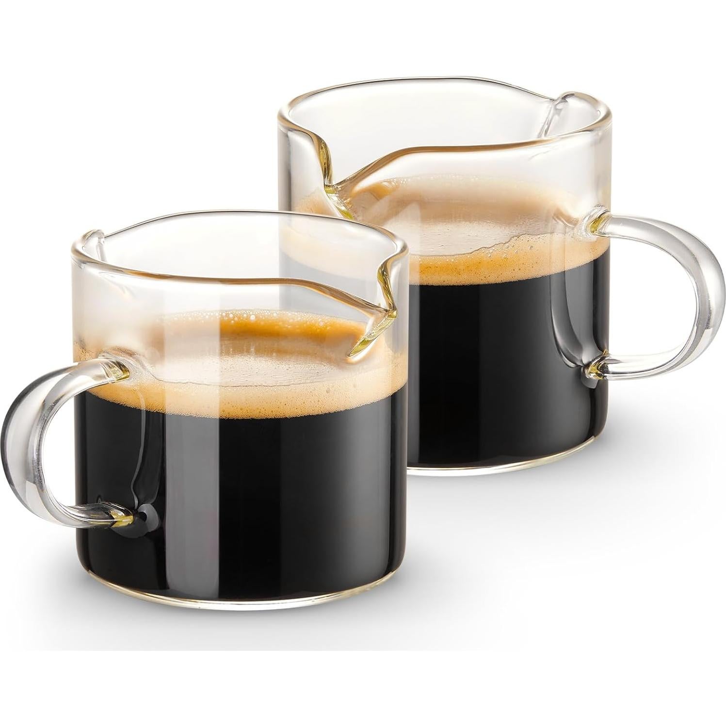 Juego de 2 Tazas de Espresso Qipecedm 113 ml Vidrio Borosilicato
