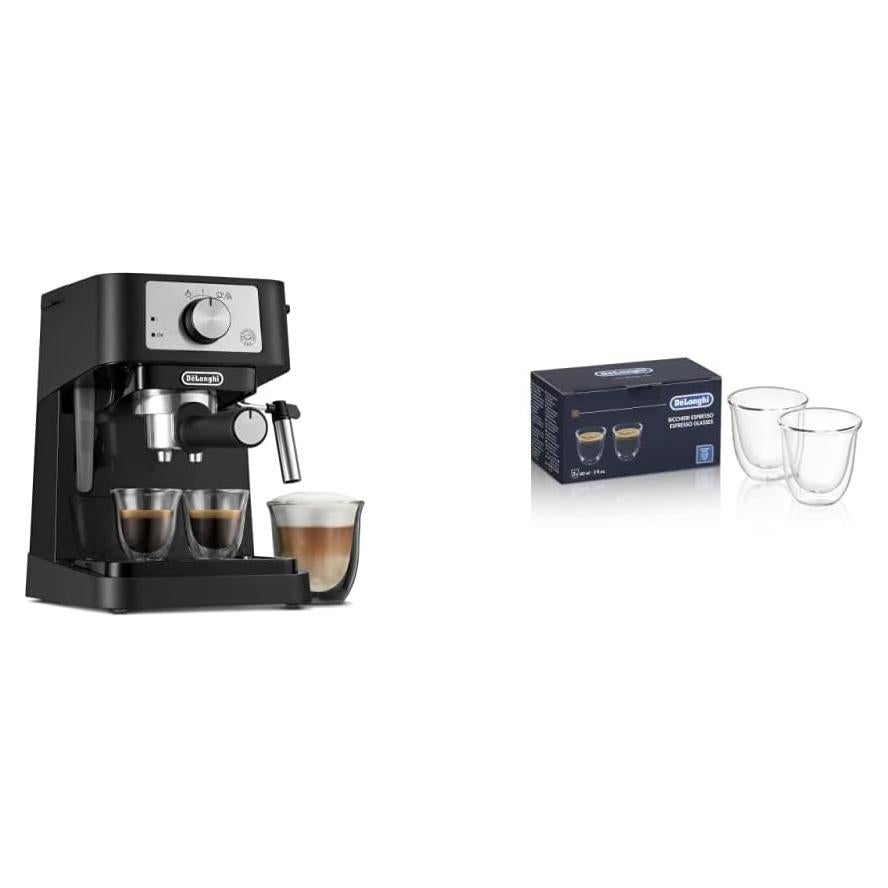 Máquina de Espresso Manual De'Longhi Stilosa 15 Bar + Vasos Térmicos