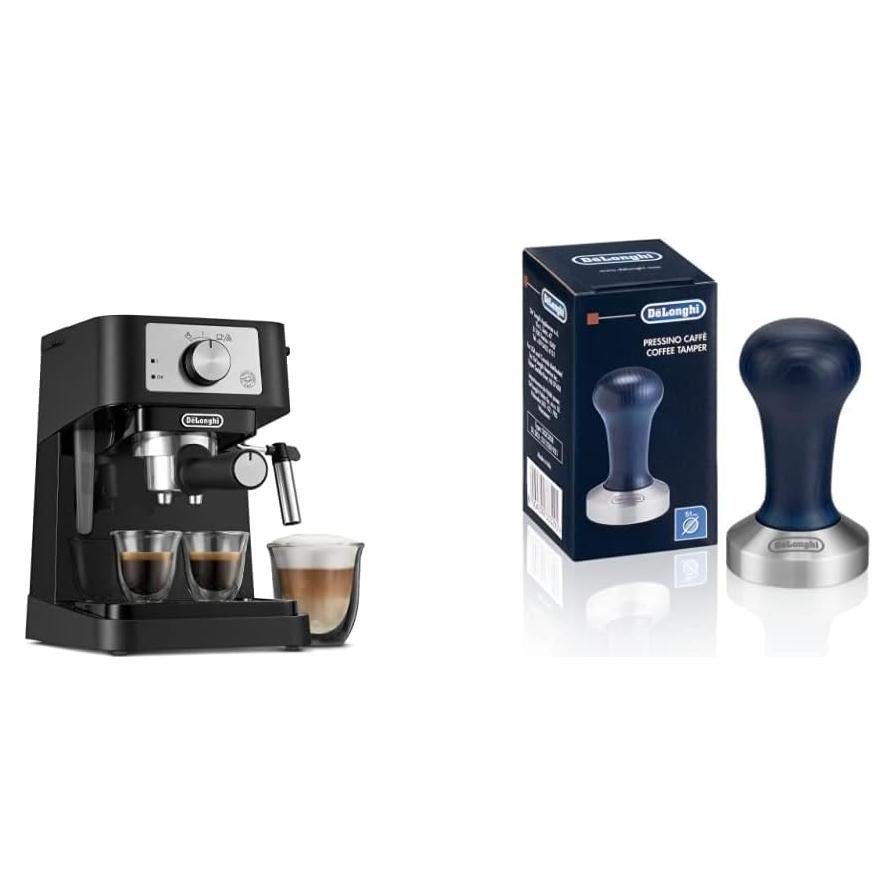 Máquina de Espresso Manual De'Longhi Stilosa EC260BK + Prensador DLSC058