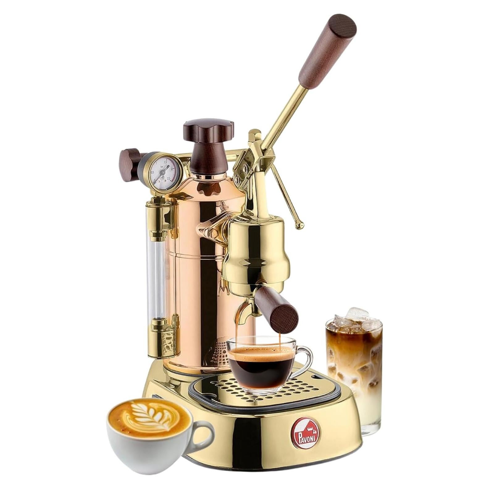 Máquina de Espresso La Pavoni Profesional PB-16 - Cobre y Latón