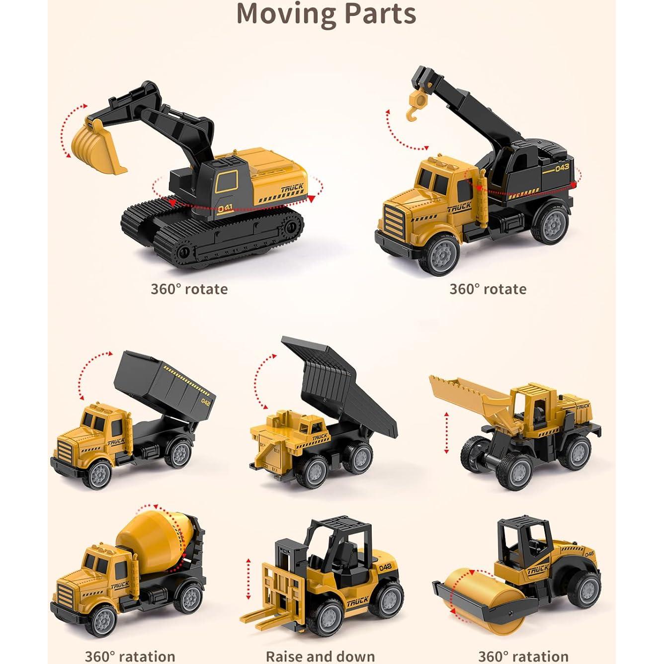 Juguetes de Construcción Geyiie - Camiones de Metal 8 cm