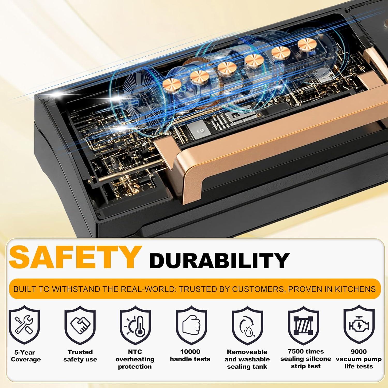 Máquina de Sellado al Vacío LIWUNON VS8002 Automática 2.36kg