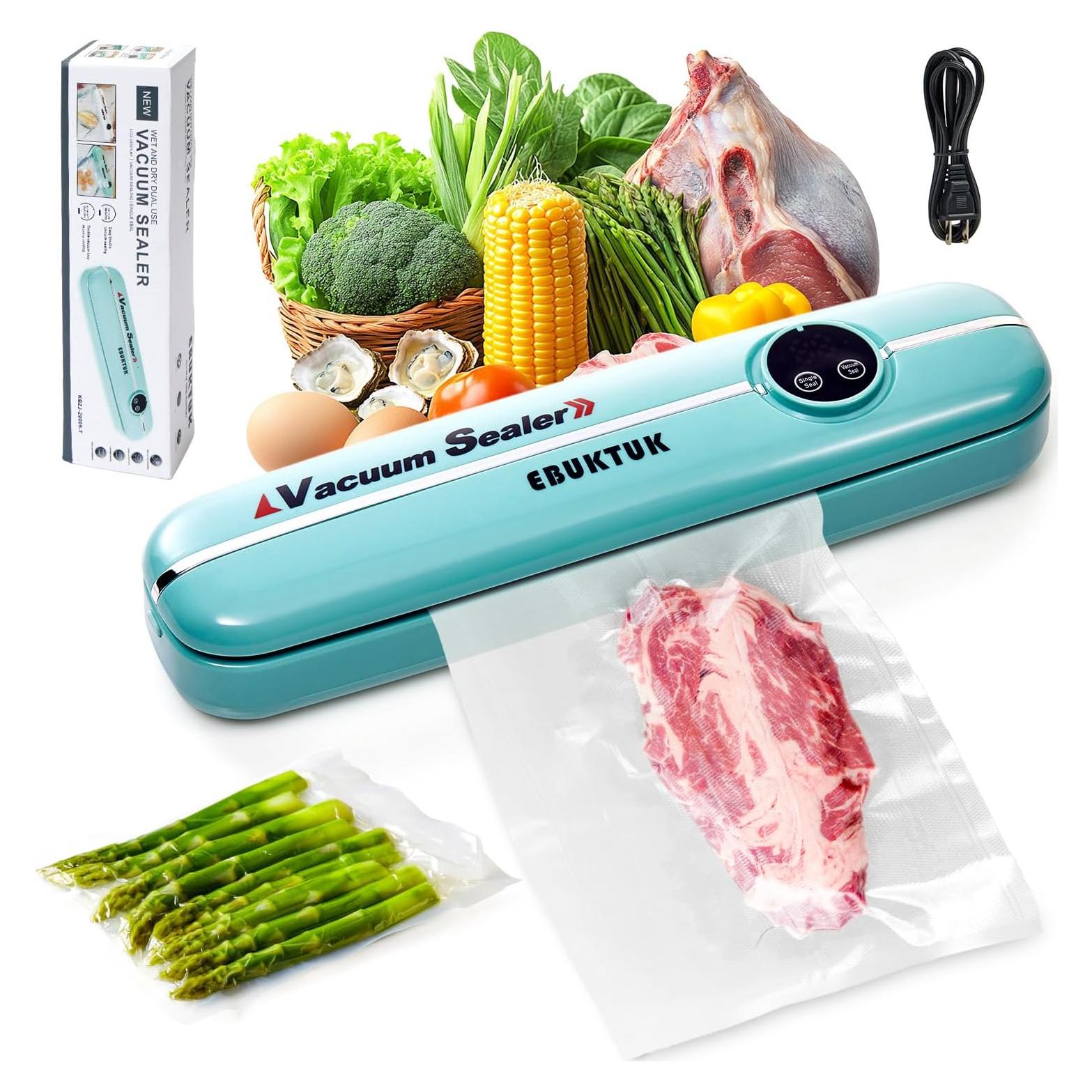 Máquina Selladora al Vacío EBUKTUK Verde Automática 90W