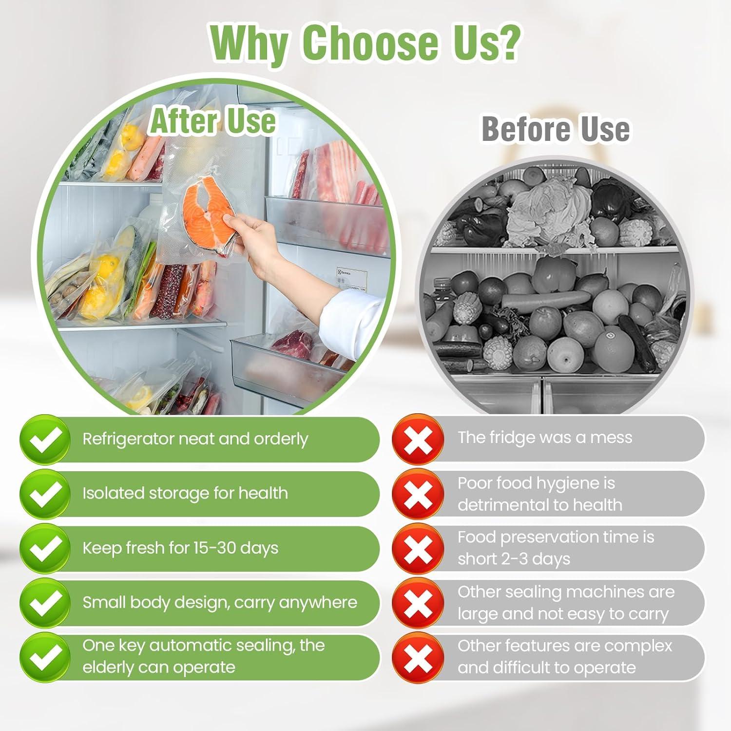 Máquina Selladora al Vacío EBUKTUK Verde Automática 90W