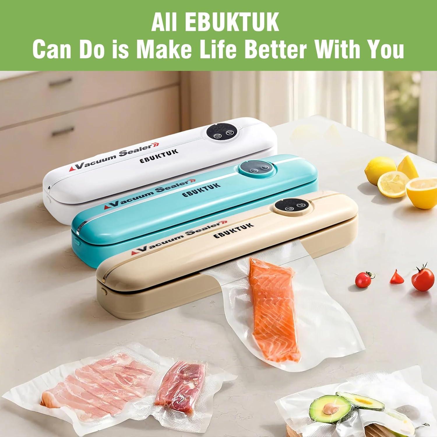 Máquina Selladora al Vacío EBUKTUK Verde Automática 90W