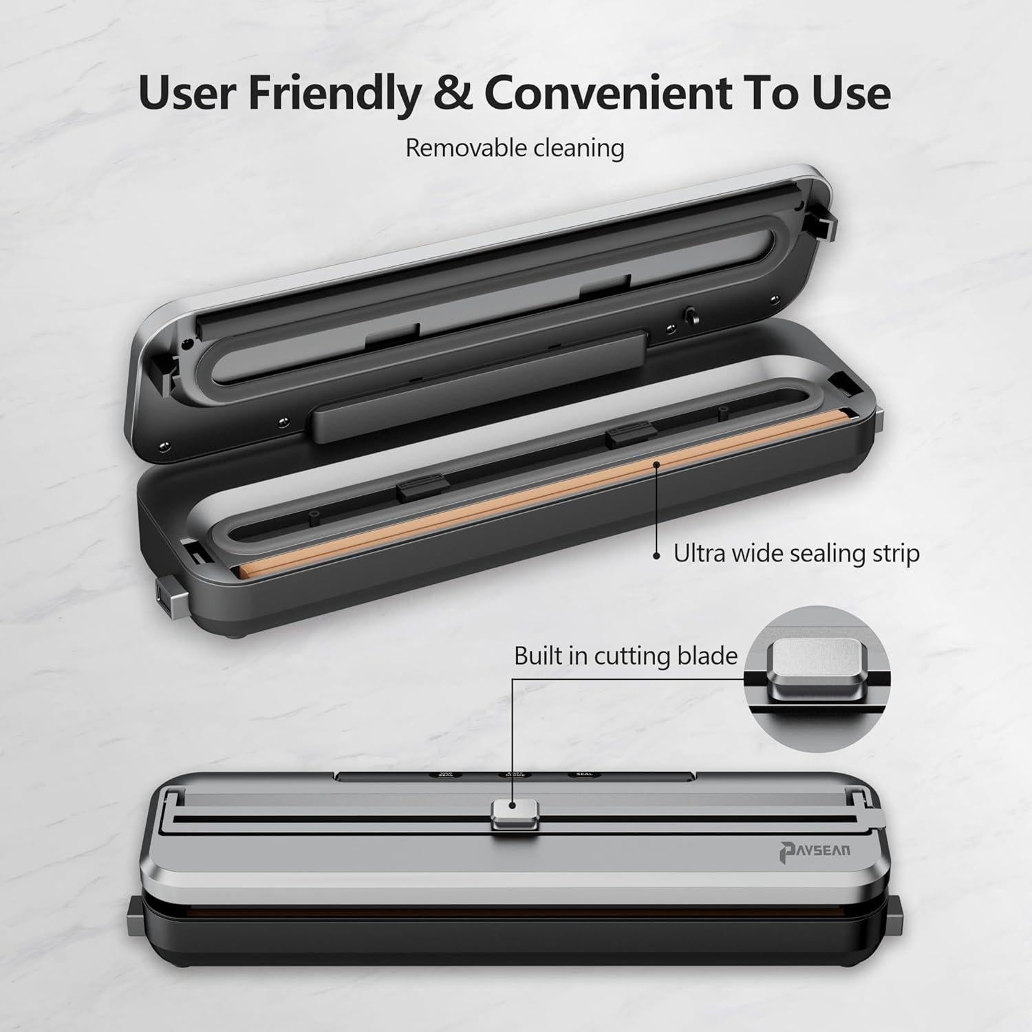 Máquina de Sellado al Vacío Paysean V77 4-en-1 con Cortador