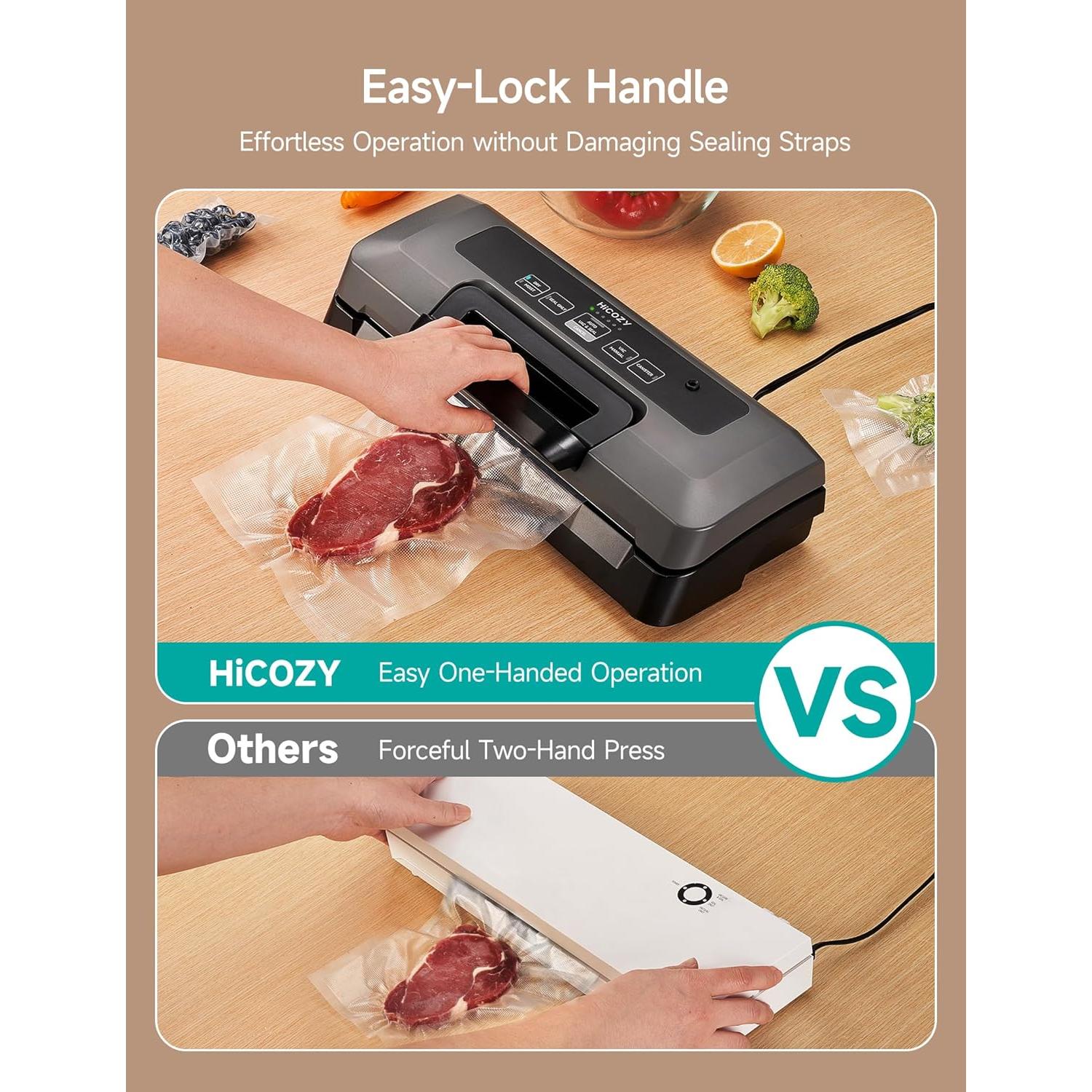 Sellador al Vacío HiCOZY H700 Automático con 10 Bolsas y Cortador