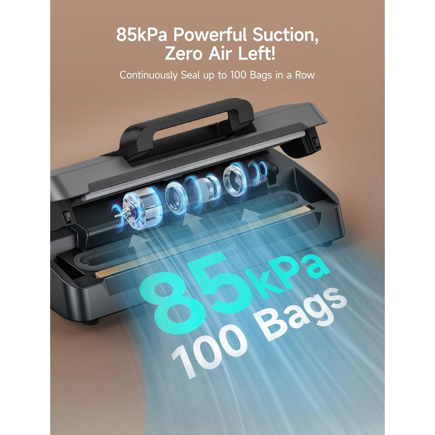 Sellador al Vacío HiCOZY H700 Automático con 10 Bolsas y Cortador