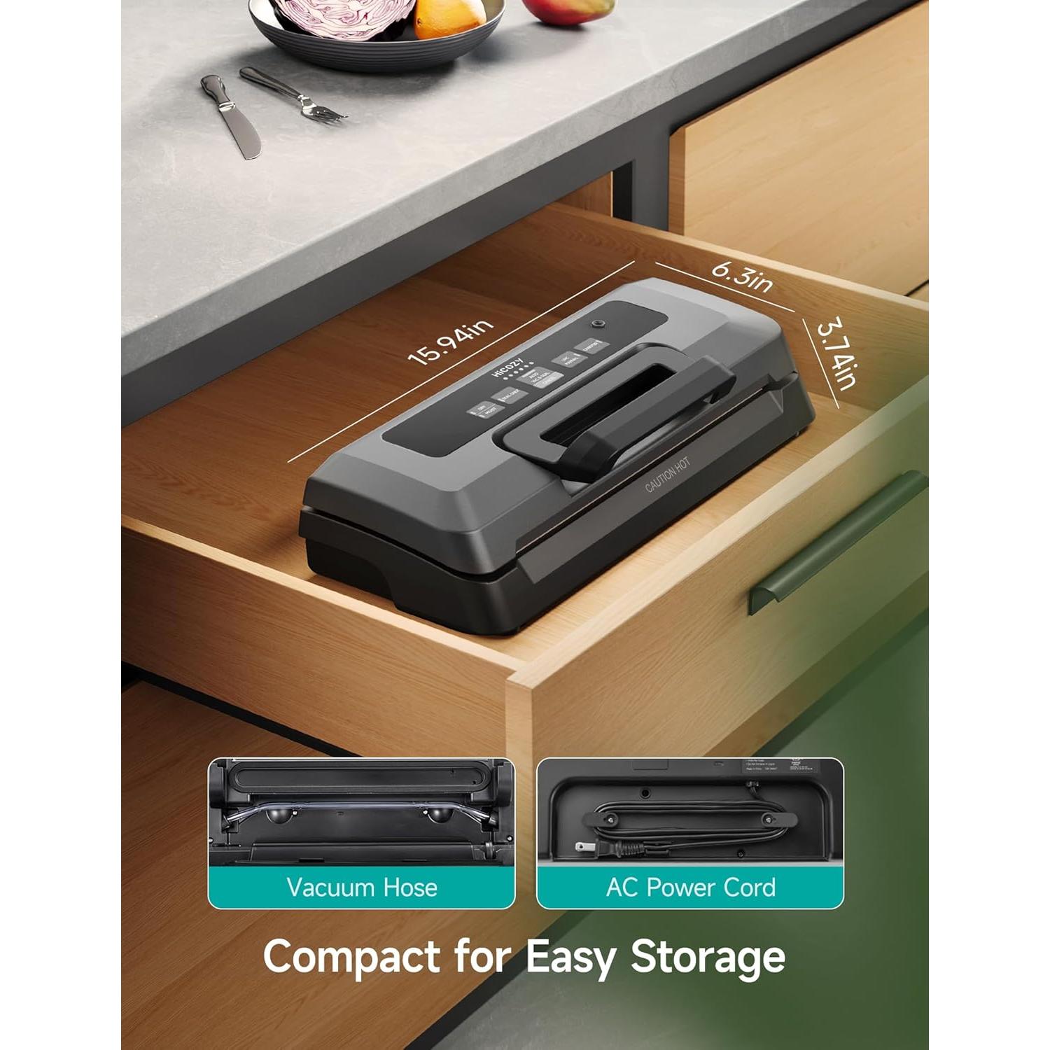 Sellador al Vacío HiCOZY H700 Automático con 10 Bolsas y Cortador