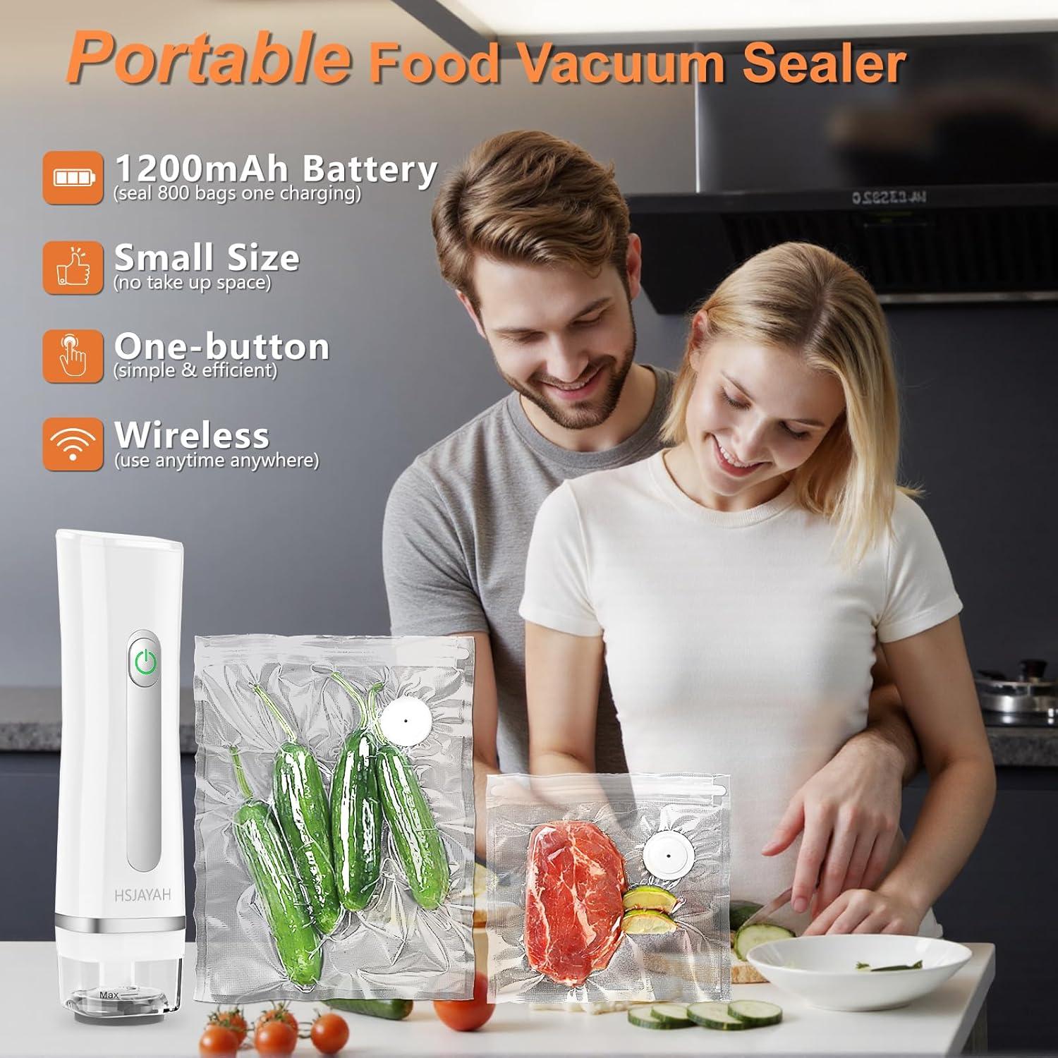 Sellador de Vacío Manual HSJAYAH - Compacto y Portátil 5 Segundos