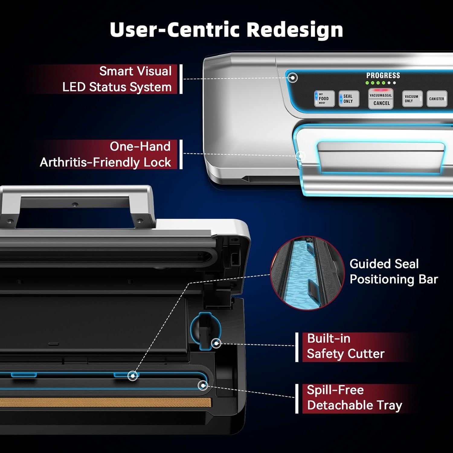 Máquina Selladora al Vacío Potane VS2736 Doble Bomba 110W