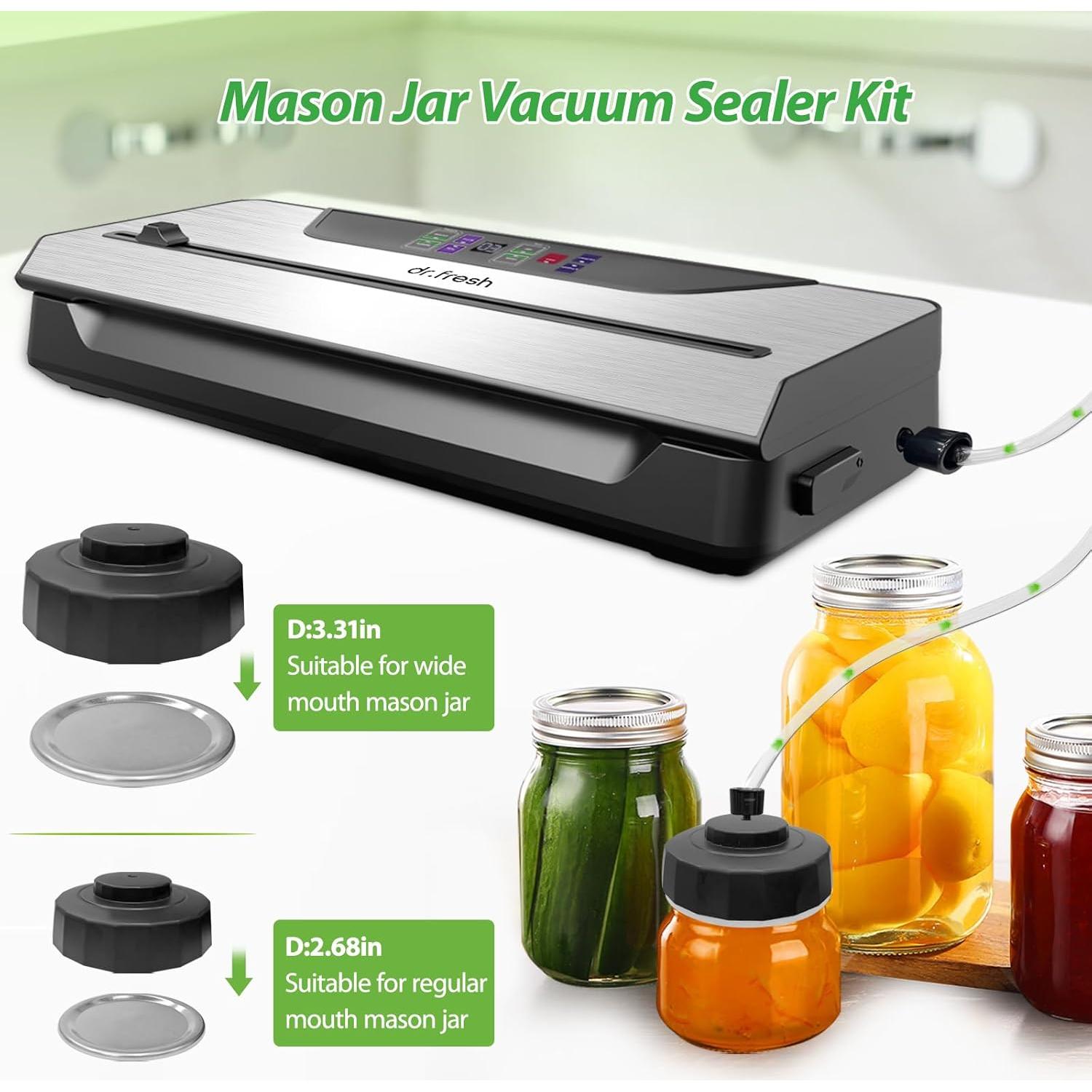 Sellador al vacío DR.Fresh VS8005 10 en 1 con cuchilla y 10 bolsas