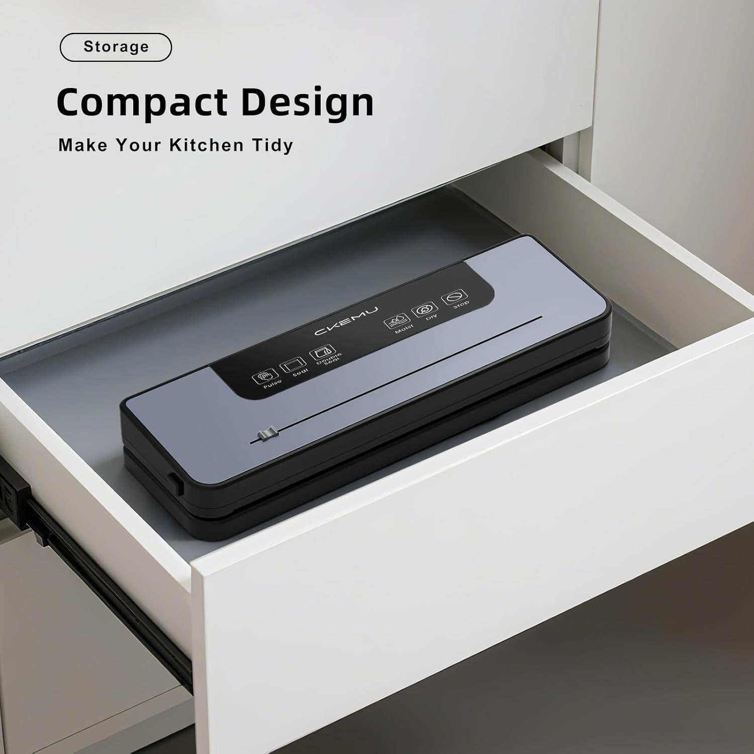 Máquina de Sellado al Vacío CKemu V1 8-en-1 Compacta 120W