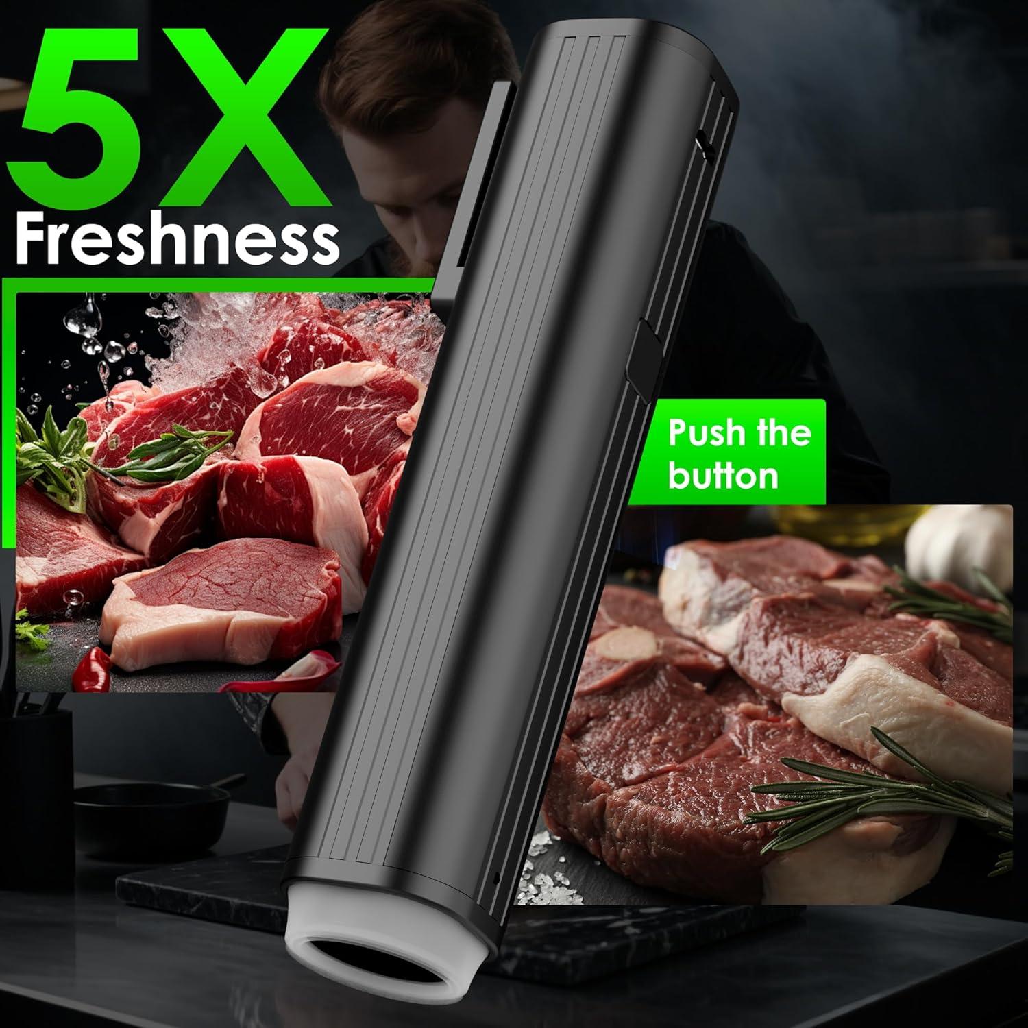 Sellador al vacío portátil Elxis JZK01 + 30 bolsas reutilizables