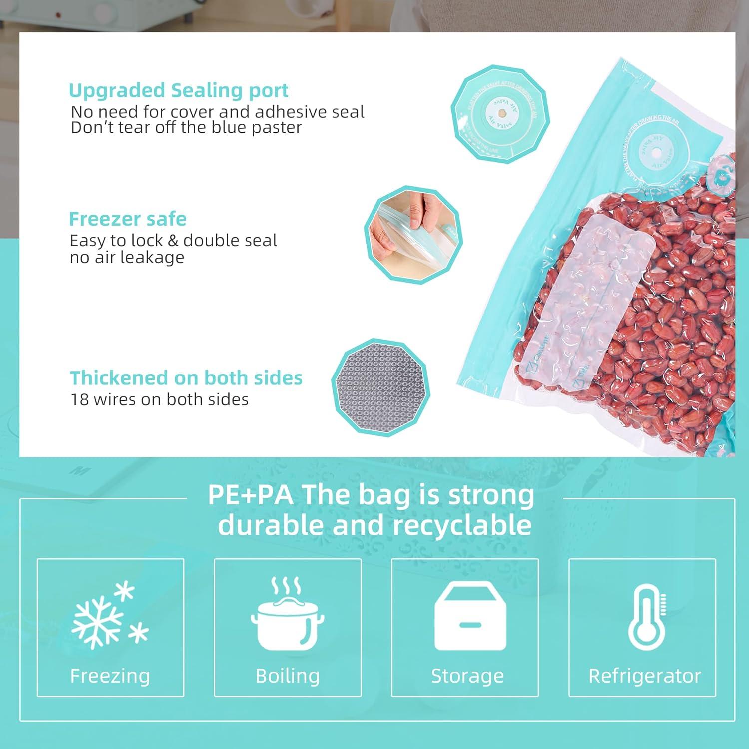 Sellador al Vacío Eléctrico CABIBOX con 20 Bolsas Reutilizables