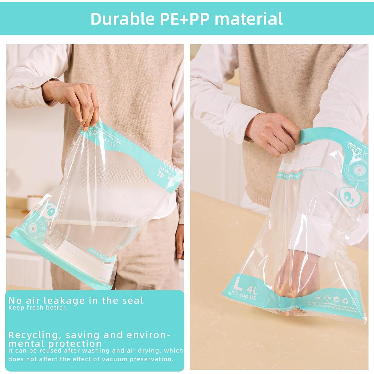 Sellador al Vacío Eléctrico CABIBOX con 20 Bolsas Reutilizables