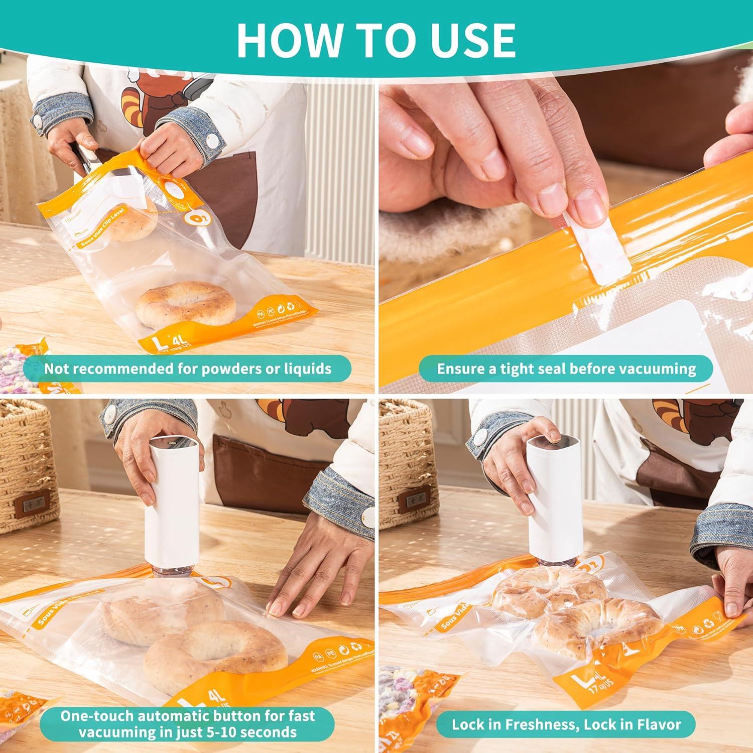 Kit de Sellador al Vacío 27pcs con Bomba Eléctrica y Bolsas