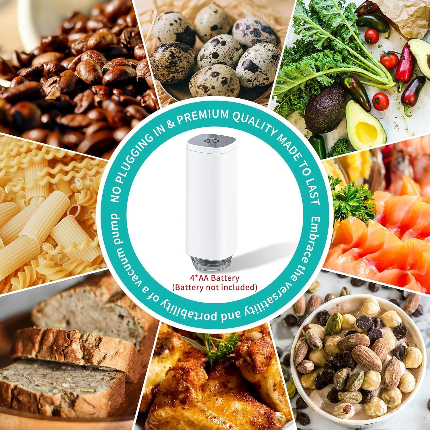 Kit de Sellador al Vacío 27pcs con Bomba Eléctrica y Bolsas