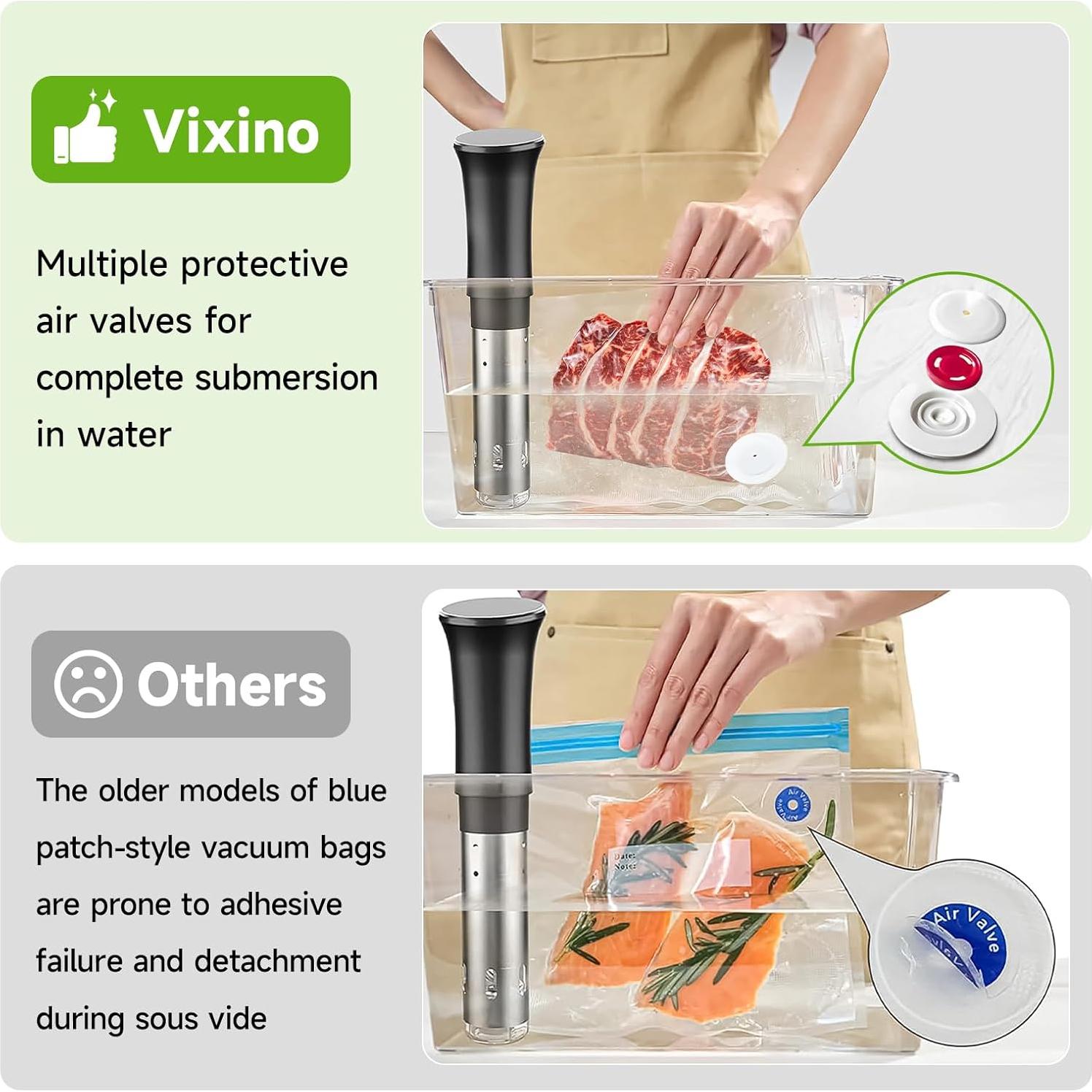 Bolsas de Sellado al Vacío Vixino 80 Reutilizables Sin BPA