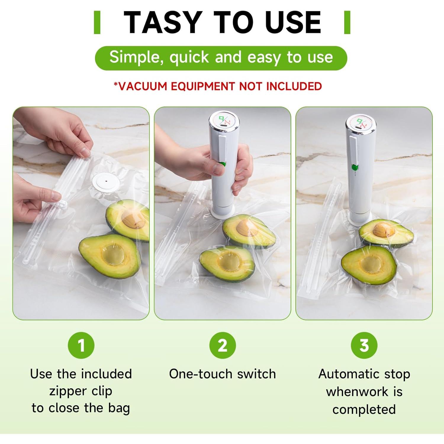 Bolsas de Sellado al Vacío Vixino 80 Reutilizables Sin BPA