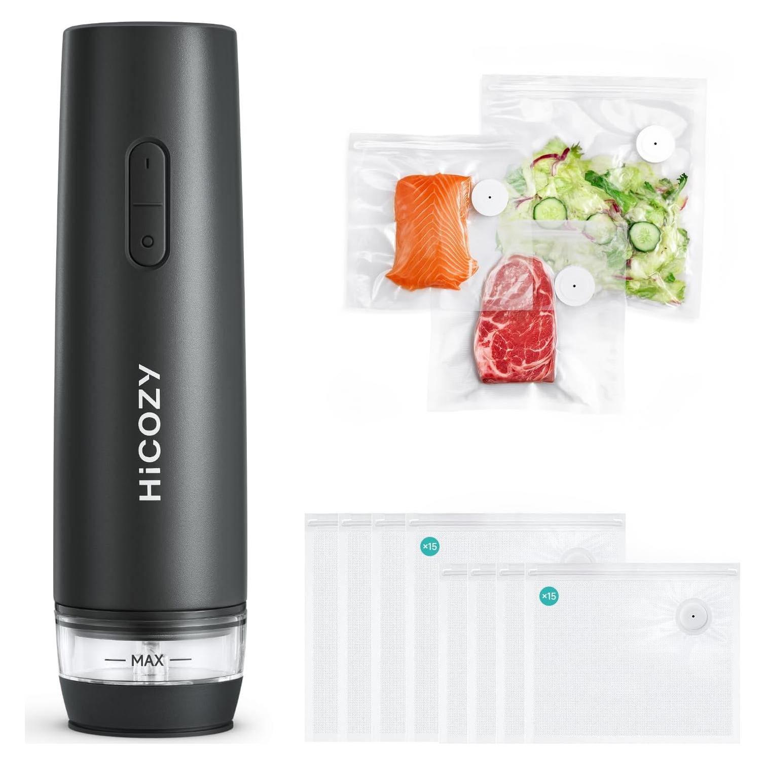 HiCOZY Sellador de Vacío Compacto para Alimentos Gris