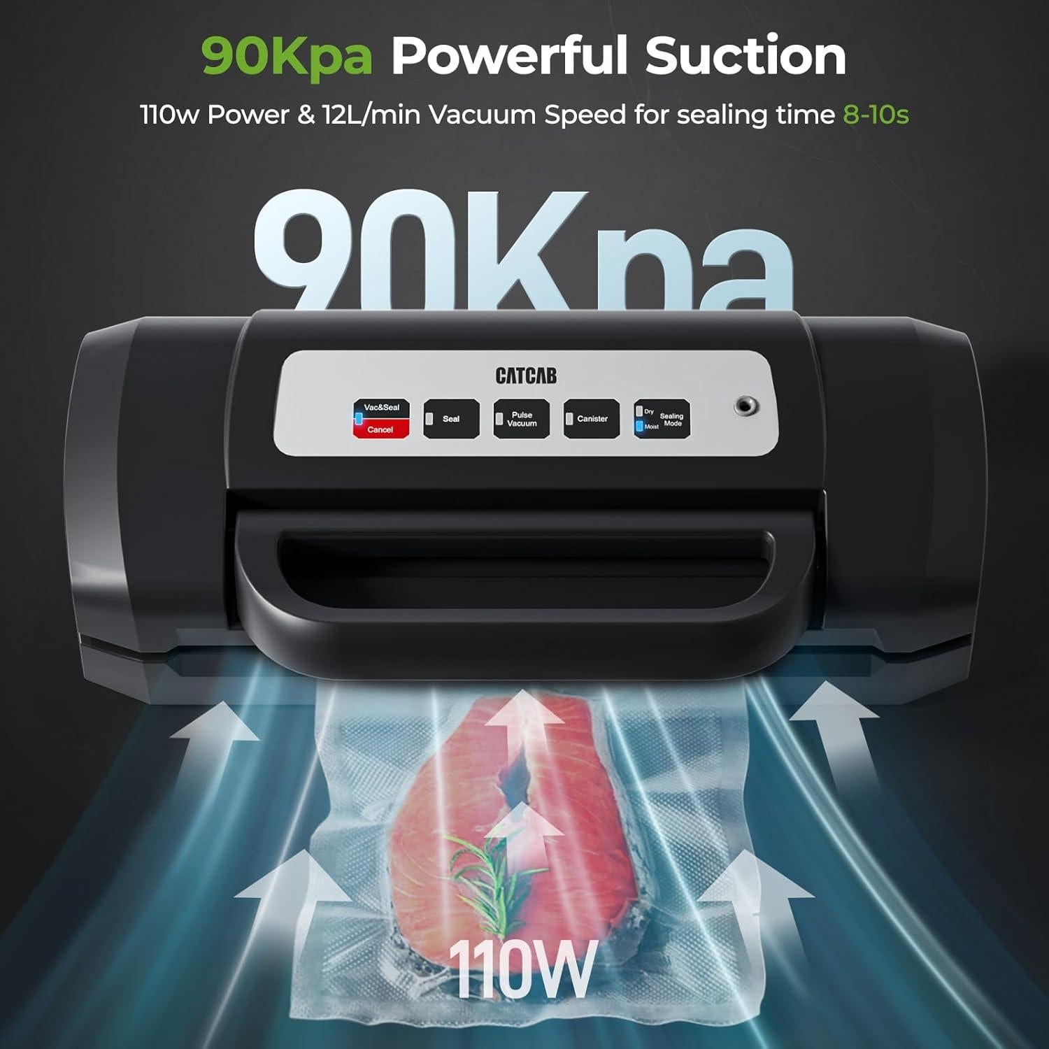 Sellador de Vacío Automático CATCAB VH2010 110W 90kPa